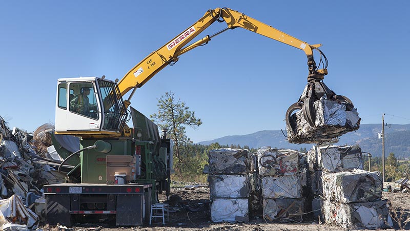 Landfill waste baling