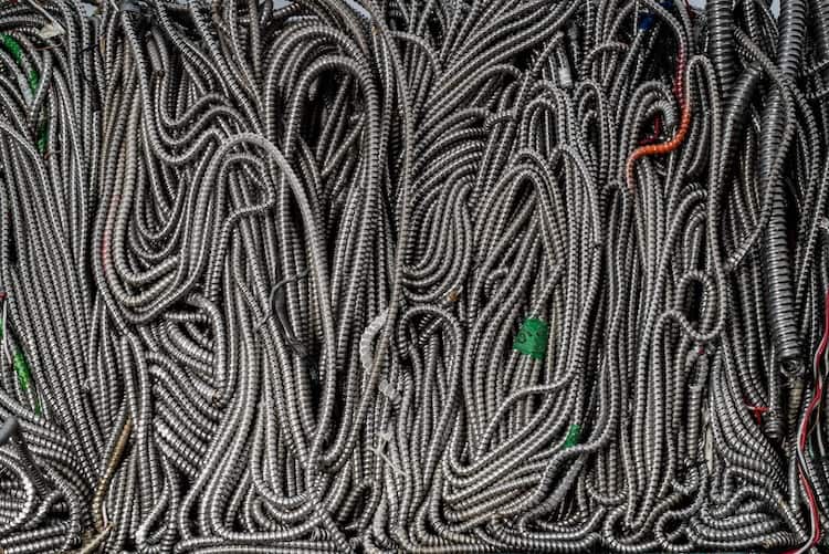 metal wiring from a recycling job