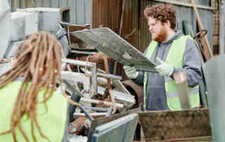 Volunteer Working at Wrecking Yard