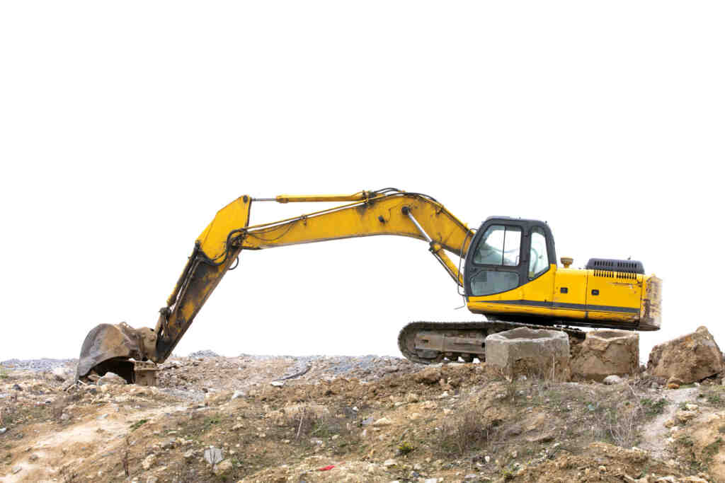 excavator at the site