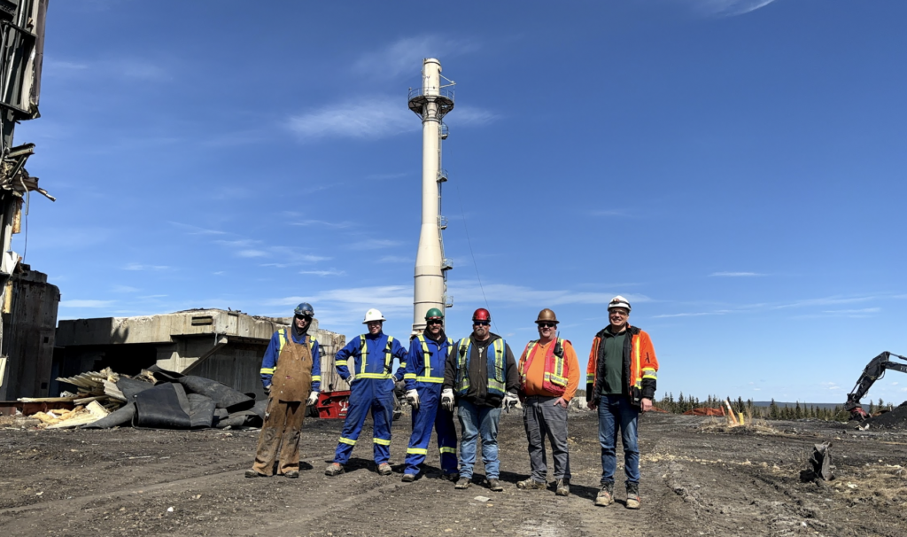 demolition crew on site