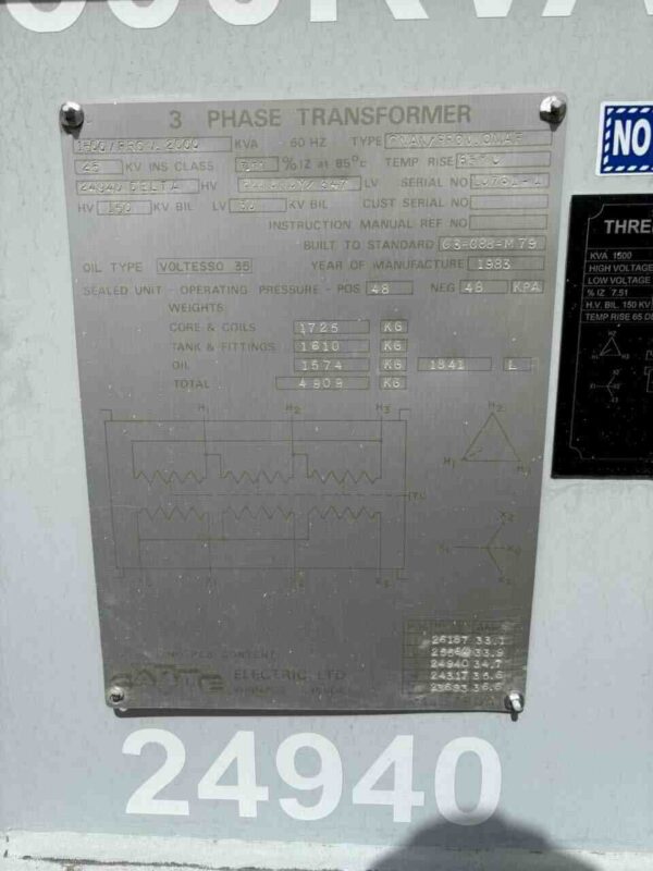 835-001154 Carte 25KV Transformer - Image 5
