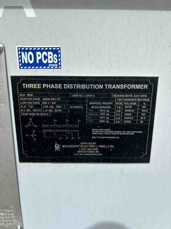 835-001154 Carte 25KV Transformer - Image 6